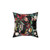 Floral and bird print decorative pillow
