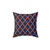 Moroccan Quatrefoil Throw Pillow in Navy Blue and Orange