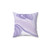 Preppy Pastel Lilac Purple Marble Swirl Pillow