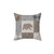Rustic Neutral Bear Patchwork Decorative Pillow