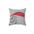Grey and Red Swirl Pattern Pillow