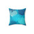 Coral Print Decorative Pillow - Turquoise & Aqua