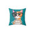 Cozy Cat Latte Decorative Pillow