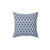Hamptons Style Decorative Throw Pillow with Blue Pattern