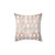 Copper and White Geometric Diamonds Pillow