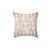 Copper and White Geometric Diamonds Pillow