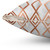 Copper and White Geometric Diamonds Pillow