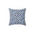 Large Watercolor Polka Dot Pattern Throw Pillow in Blue and Indigo
