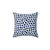 Large Watercolor Polka Dot Pattern Throw Pillow in Blue and Indigo
