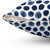 Large Watercolor Polka Dot Pattern Throw Pillow in Blue and Indigo