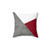 Concrete & Burgundy Geometric Throw Pillow