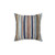 Striped knit throw pillow with abstract pattern