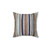 Striped knit throw pillow with abstract pattern