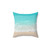 Blue Ocean Shore Pillow - Tropical Beach Decor