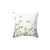 Hand painted white margaret daisy horizontal watercolor painting pillow