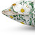 Hand painted white margaret daisy horizontal watercolor painting pillow