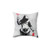 Banksy Inspired Street Art Pillow with Love Over Money Design