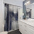 Blue Gray Abstract Shower Curtain