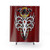 Deer skull shower curtain with tattoo art design