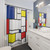 Mondrian Minimalist Shower Curtain - Modern Art Design