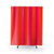 Bright Neon Pink & Orange Vertical Stripe Shower Curtains