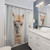 Colorful alpaca print shower curtain