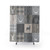 Rustic Woodland Patchwork Shower Curtains in Grey and Beige