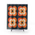 Retro Flowers Shower Curtains in Orange and Charcoal
