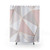 Geometric Pink and Gray Shower Curtain