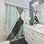 Patchwork Shower Curtain in Duck Egg and Grey Colors