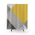 Mustard and Grey Patchwork Shower Curtains