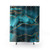 Luxurious Agate Shower Curtains in Turquoise Blue and Gold Shimmer