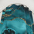Luxurious Agate Shower Curtains in Turquoise Blue and Gold Shimmer