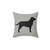 Black Labrador Retriever Silhouette Pillow
