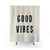 Grungy Distressed Ink Good Vibes Shower Curtain