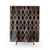 Copper and Black Geometric Shower Curtains