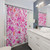 Cute Geometric Pink Shower Curtain