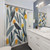 Indigo Mustard Floral Shower Curtains