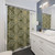 Vintage Bold KaleidoSnap Shower Curtains - Antique Gold Bead, Sage Green