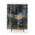 Antique Flemish Tapestry Shower Curtains with Lush Woodland Landscape