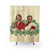 Vintage Hollywood-inspired Christmas shower curtain