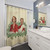 Vintage Hollywood-inspired Christmas shower curtain