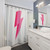 Pink Lightning Bolt Patterned Shower Curtain