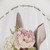 Bunny and floral watercolor print shower curtain for nursery