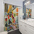 Kandinsky Swinging Shower Curtains with Colorful Geometric Artwork