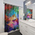 Bold Rainbow Multicolor Abstract Painting Shower Curtains