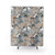 Japanese Garden Gray Floral Shower Curtains with Cranes and Chrysanthemums