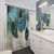Turquoise Peacock Feather Shower Curtains