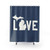 Michigan Love All White Shower Curtains