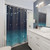 Teal Ocean Shower Curtains with Garland of Stars